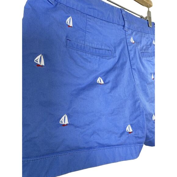 Vineyard Vines Blue with Embroidered Sail Boats Shorts Size 6 - Picture 5 of 7
